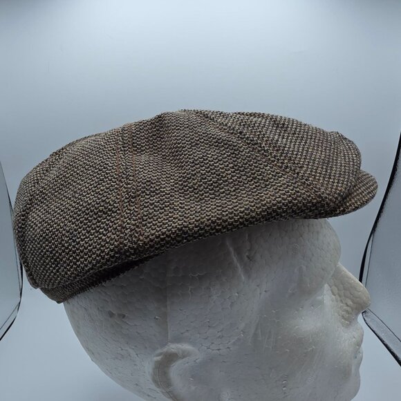 Dorfman Pacific Co Adults Large Wool Brown Newsboy Cabbie Cap Work Casual - Picture 4 of 10